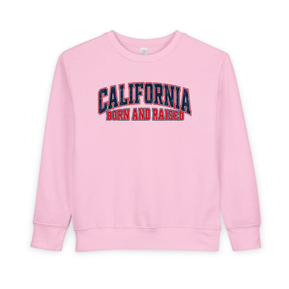 California Born and Raised Vintage Athletic Heritage Unisex Toddler Sweatshirt