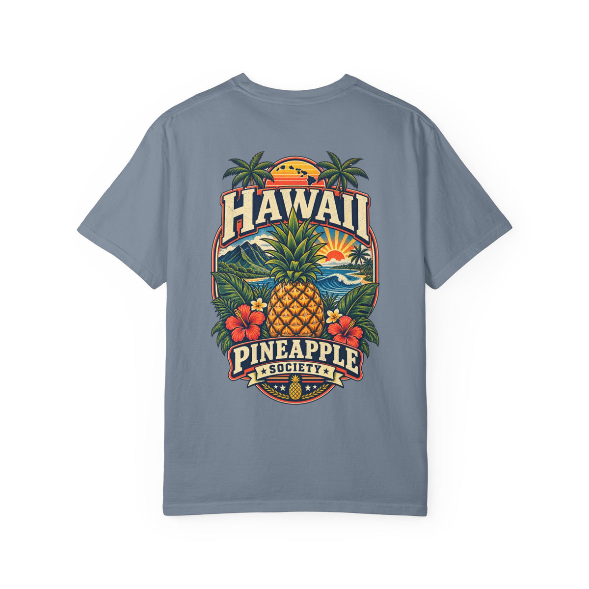 Hawaii Pineapple Society Unisex Comfort Color 1717 Streetwear Graphic Tee