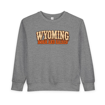 Wyoming Born and Raised Vintage 1970s Western Unisex Toddler Sweatshirt