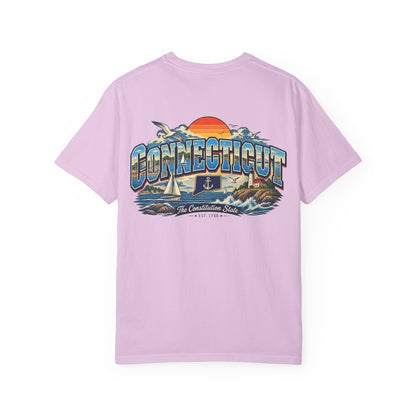 Connecticut Coastline  Unisex Comfort Color 1717 Streetwear Graphic Tee