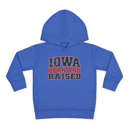 Iowa Born and Raised intage Farmhouse Americana Unisex Toddler Pullover Fleece Hoodie