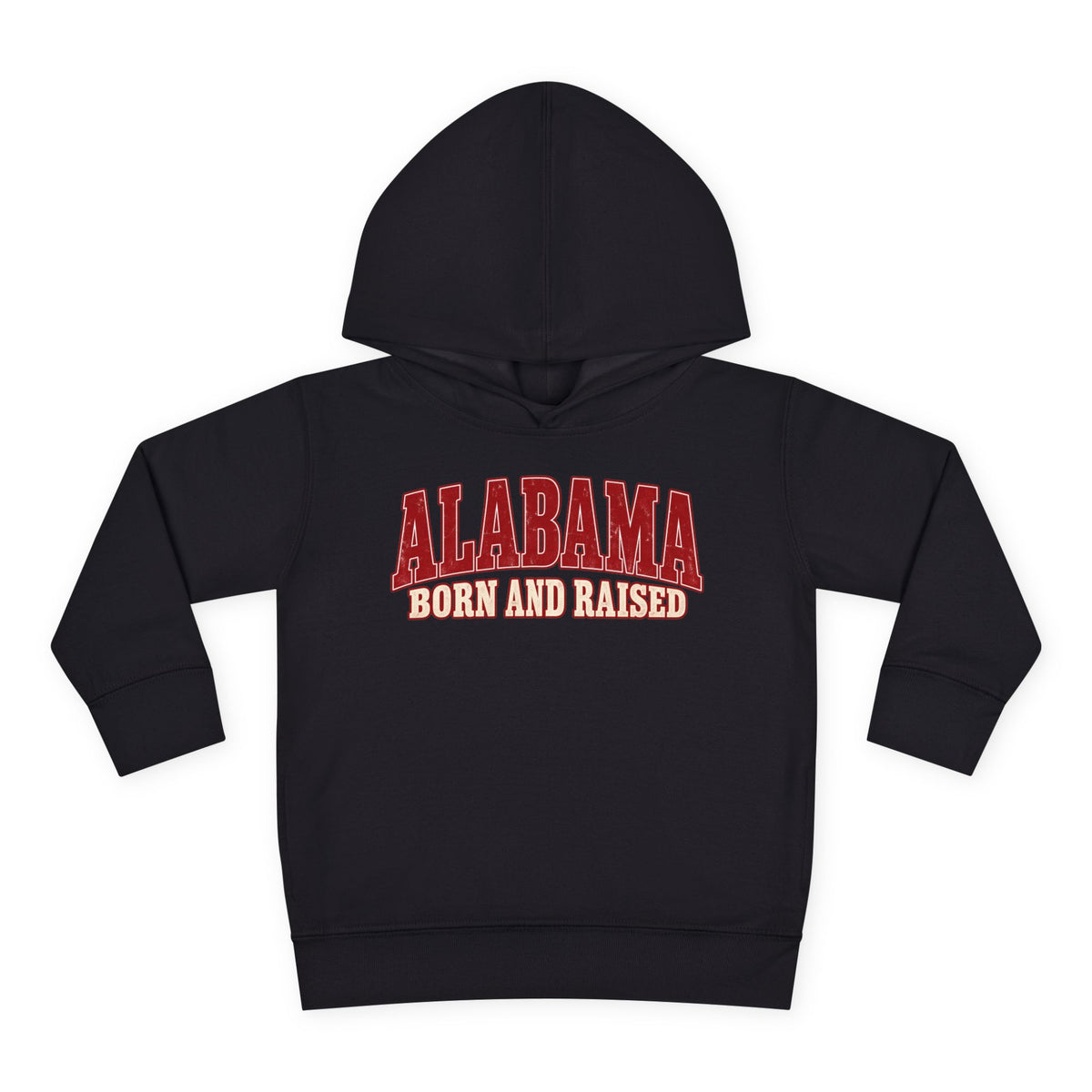 Alabama Born and Raised Classic Southern Heritage Unisex Toddler Pullover Fleece Hoodie
