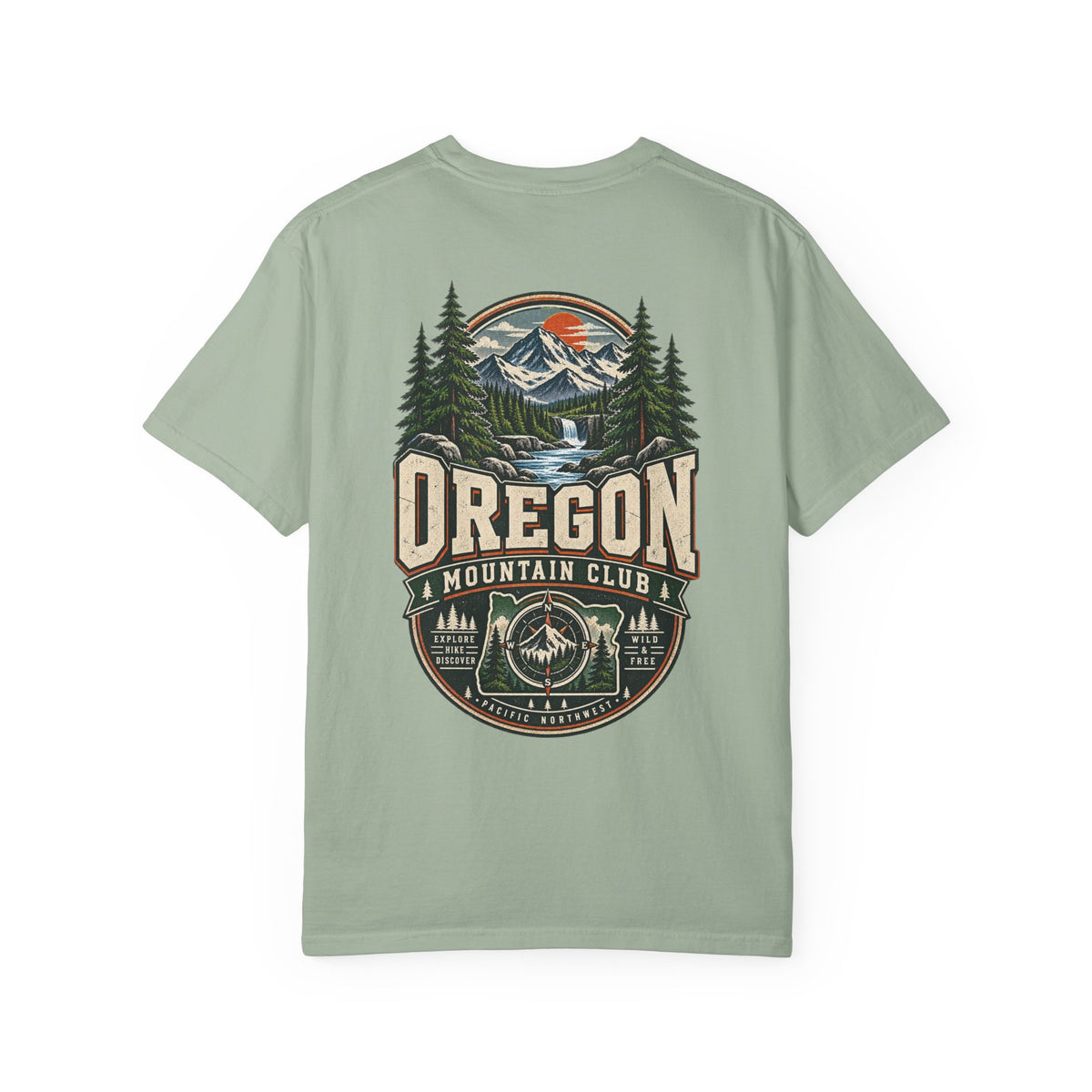 Oregon Mountain Club Unisex Comfort Color 1717 Streetwear Graphic Tee