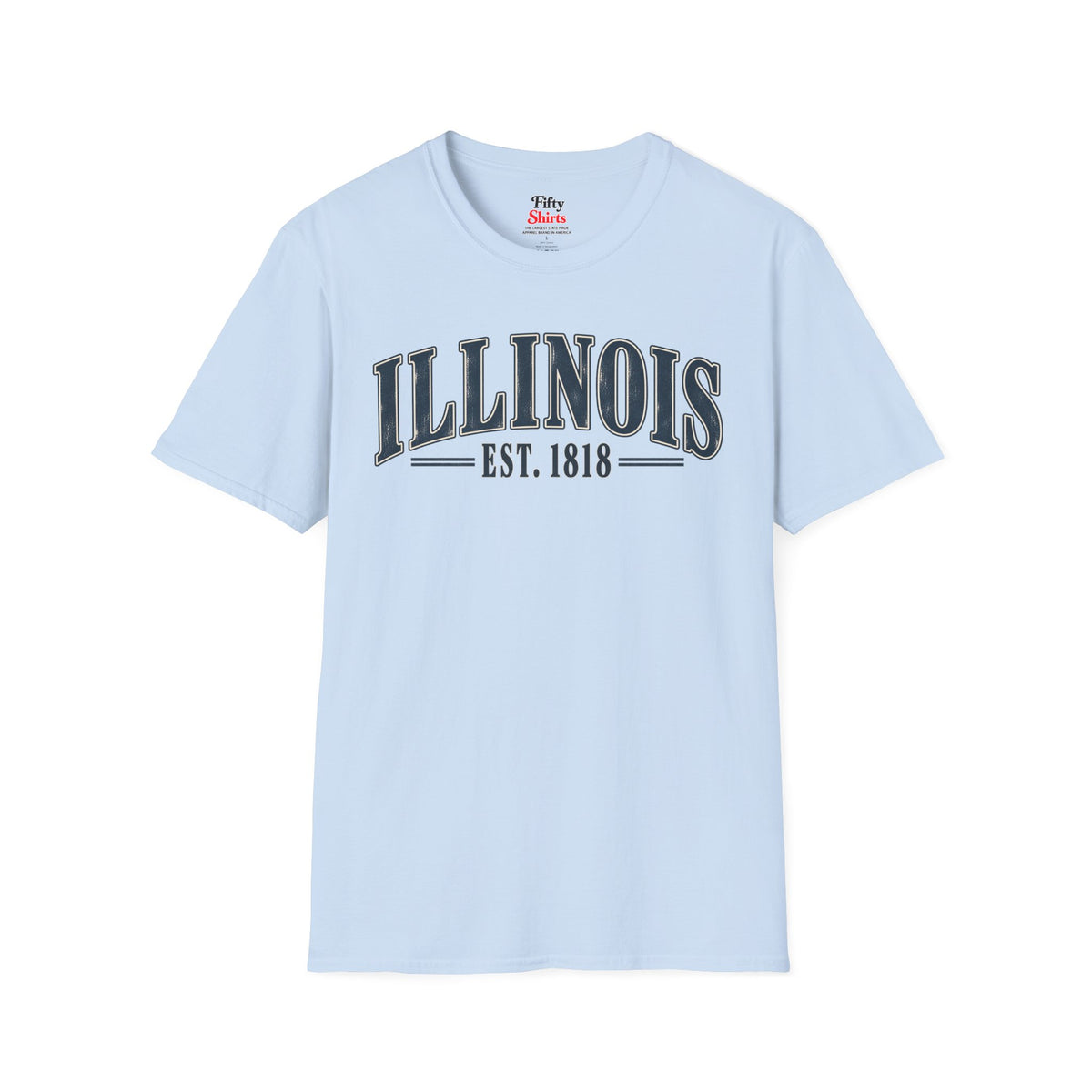 Illinois Est 1818 Unisex Softstyle T Shirt State Name Graphic Tee