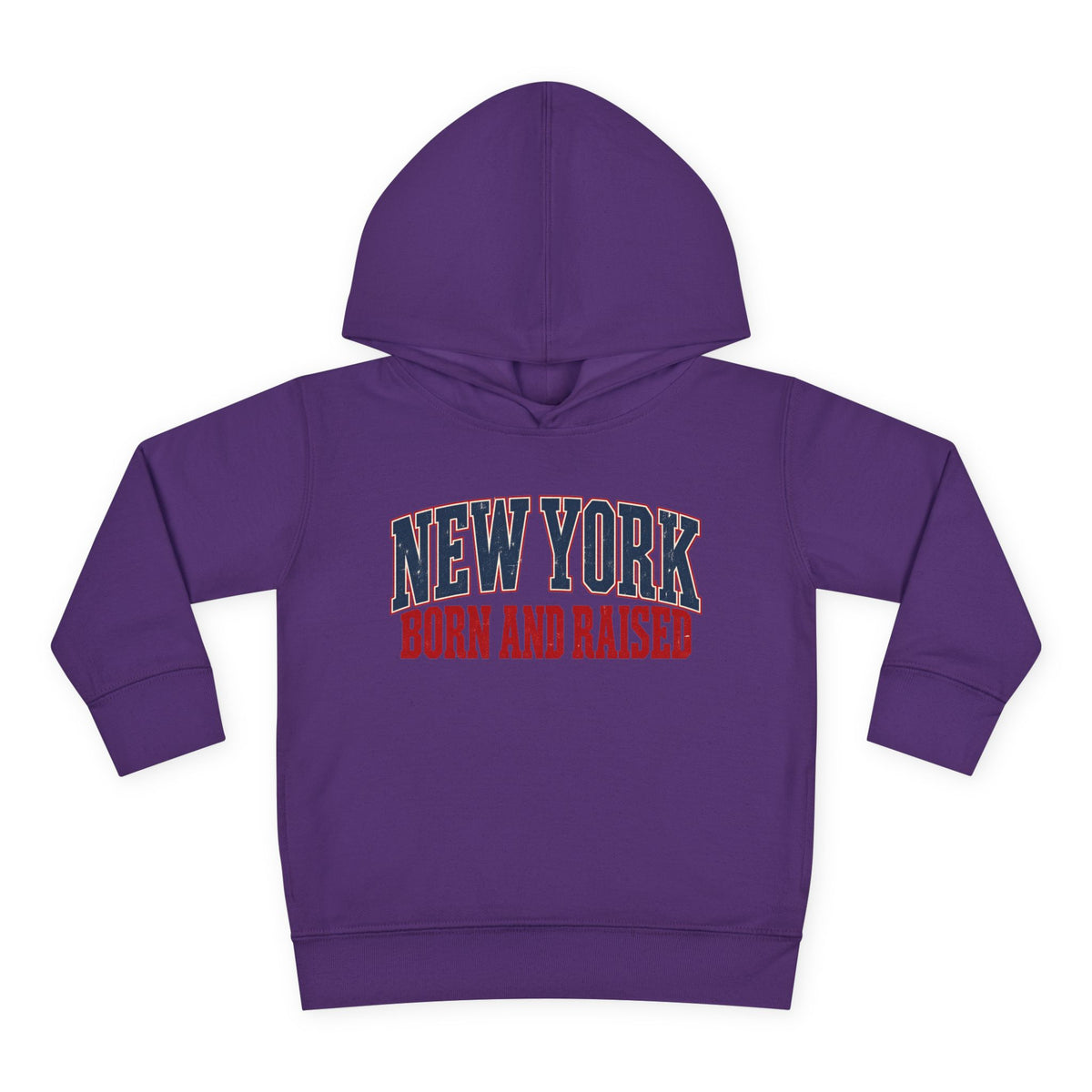 New York Born and Raised Old-School Americana Unisex Toddler Pullover Fleece Hoodie Graphic