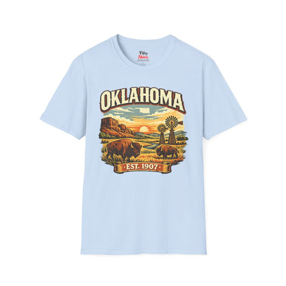 Vintage Oklahoma Heritage Unisex Softstyle T Shirt State Pride Graphic Tee Collections FS03