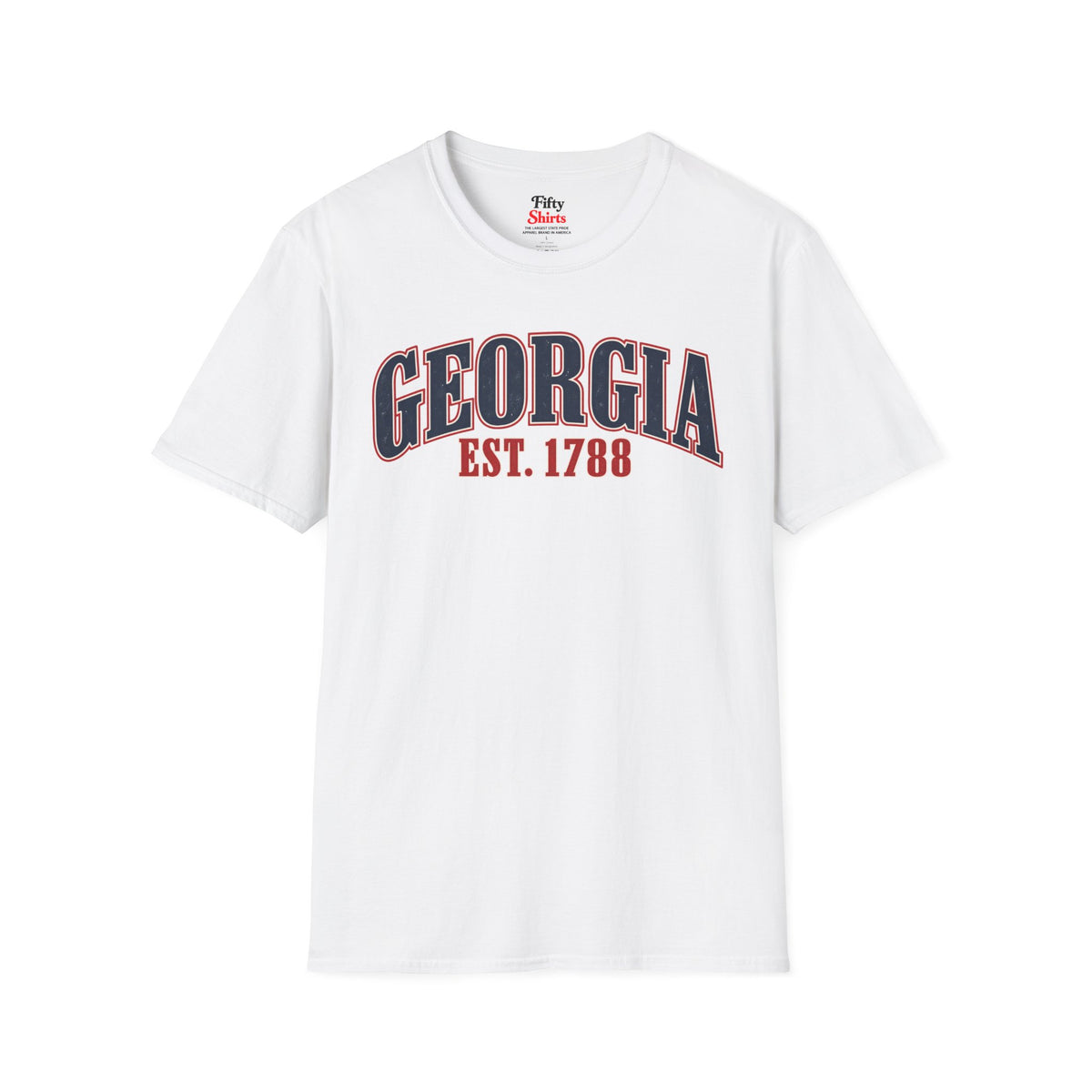 Georgia EST 1788 Unisex Softstyle T Shirt State Name Graphic Tee