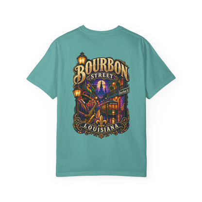 Louisiana Bourbon Street Nights Unisex Comfort Color 1717 Streetwear Graphic Tee