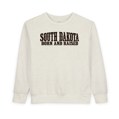 South Dakota Born and Raised Western Heritage Unisex Toddler Sweatshirt