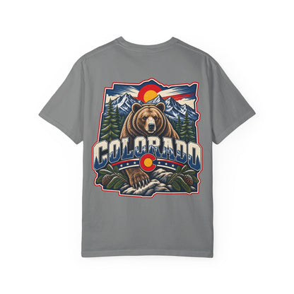 Colorado Bear Emblem  Unisex Comfort Color 1717 Streetwear Graphic Tee