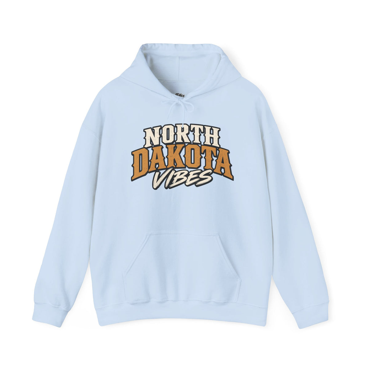 North Dakota Vibes Unisex Hoodie State Name Graphic