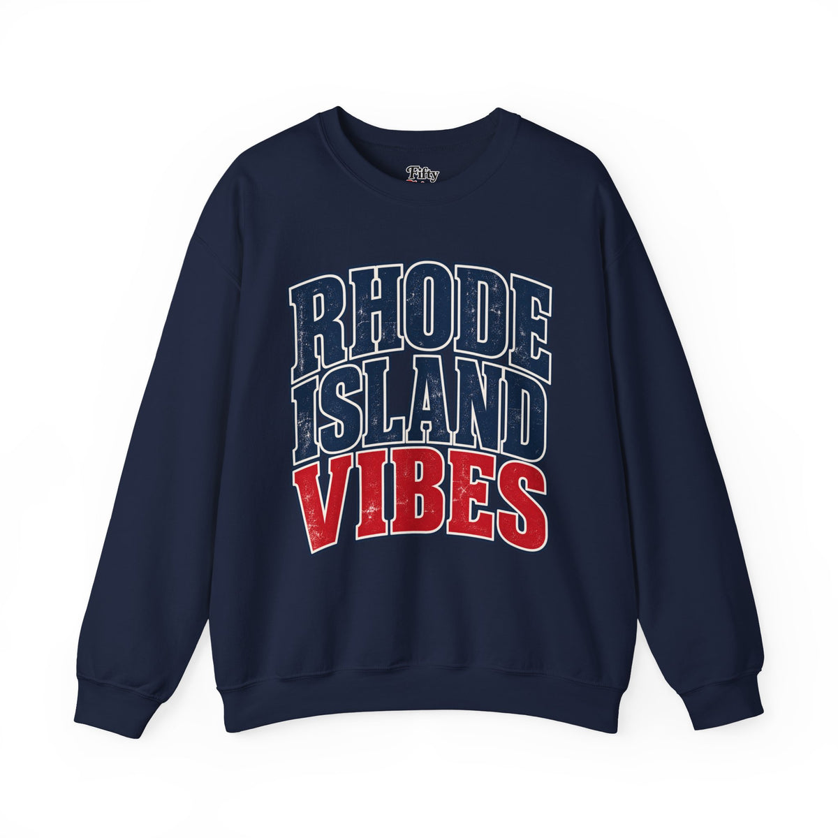 Rhode Island Vibes Unisex Crewneck Sweatshirt State Name Graphic
