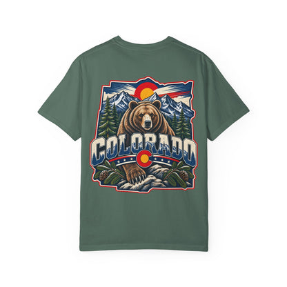 Colorado Bear Emblem  Unisex Comfort Color 1717 Streetwear Graphic Tee
