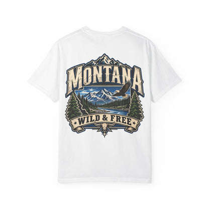 Montana Wild & Free Unisex Comfort Color 1717 Streetwear Graphic Tee