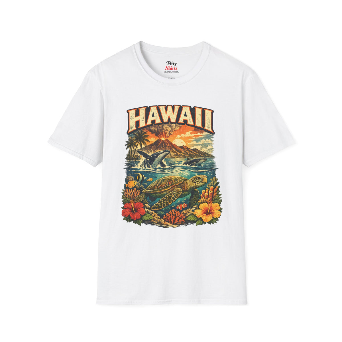 Hawaii Wildlife Unisex Softstyle T Shirt State Pride Graphic Tee Collections FS03