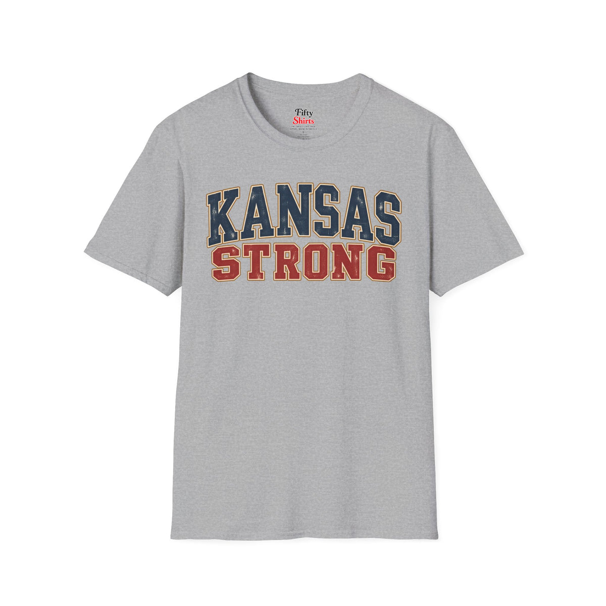 Kansas Strong Unisex Softstyle T Shirt State Name Graphic Tee
