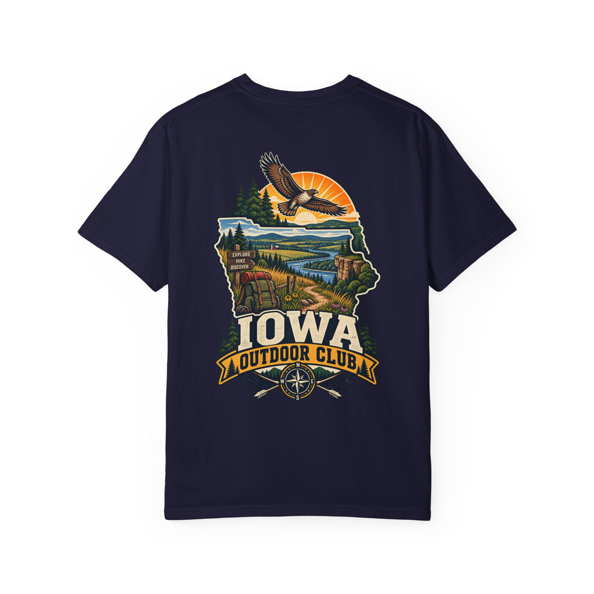 Iowa Outdoor Club Unisex Comfort Color 1717 Streetwear Graphic Tee