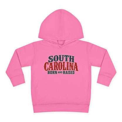 South Carolina Born and Raised Classic Southern Souvenir Unisex Toddler Pullover Fleece Hoodie