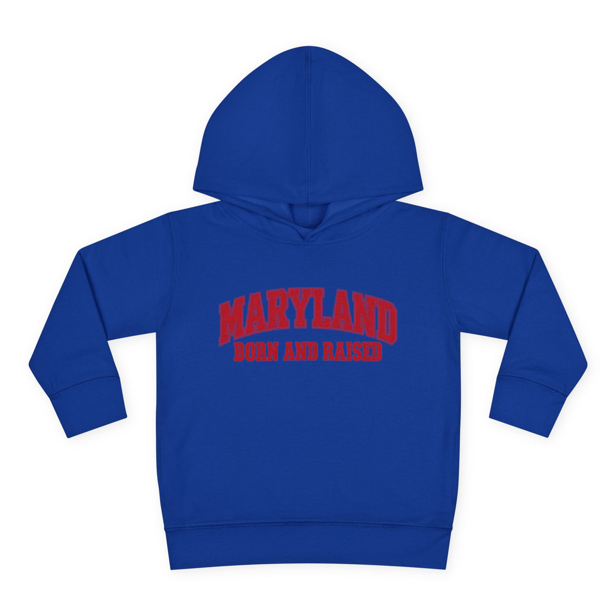 Maryland Born and Raised Classic Collegiate Unisex Toddler Pullover Fleece Hoodie