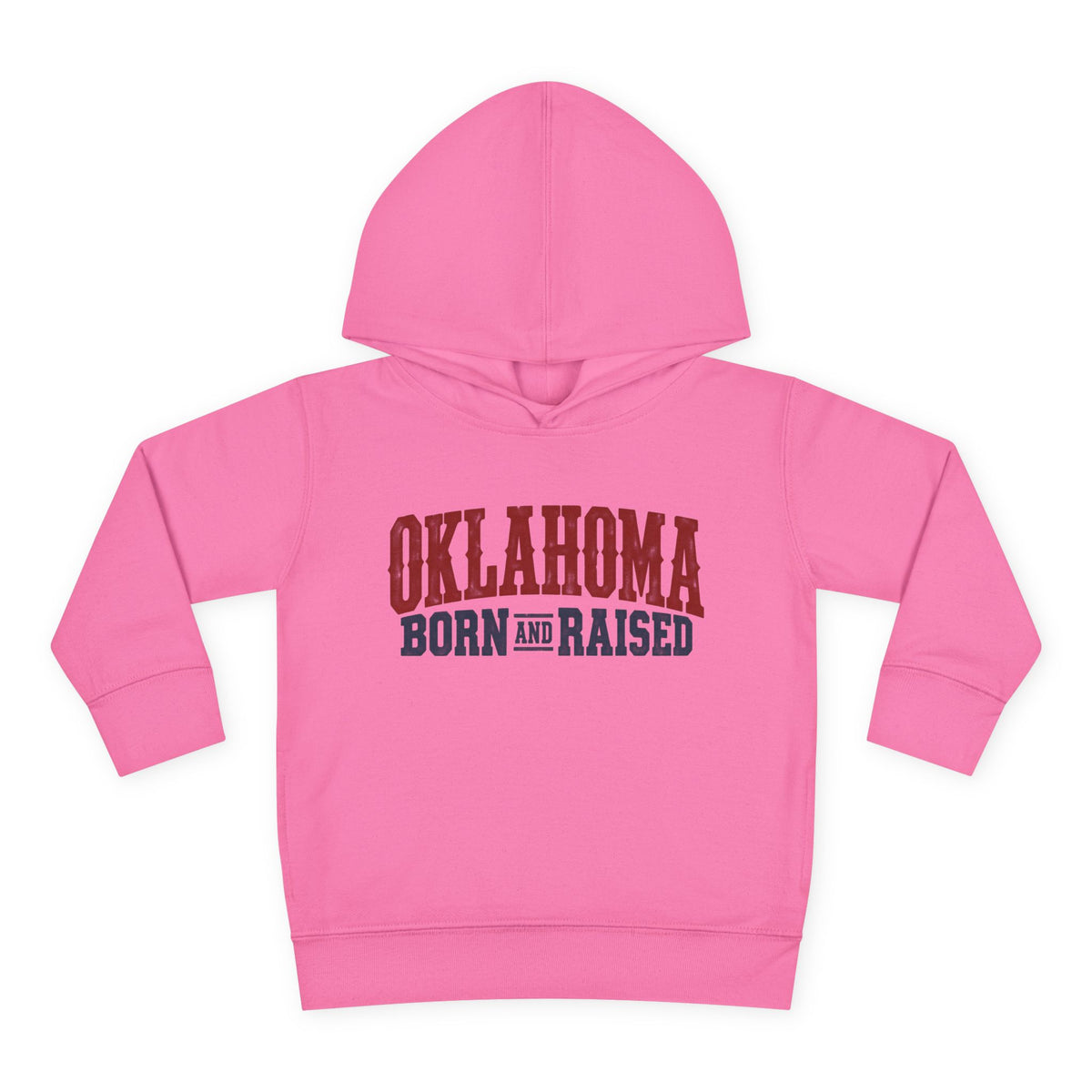 Oklahoma Born and Raised Classic Western Souvenir Unisex Toddler Pullover Fleece Hoodie