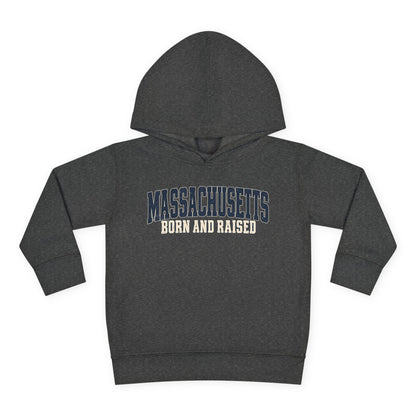 Massachusetts Born and Raised Rugged Heritage Unisex Toddler Pullover Fleece Hoodie