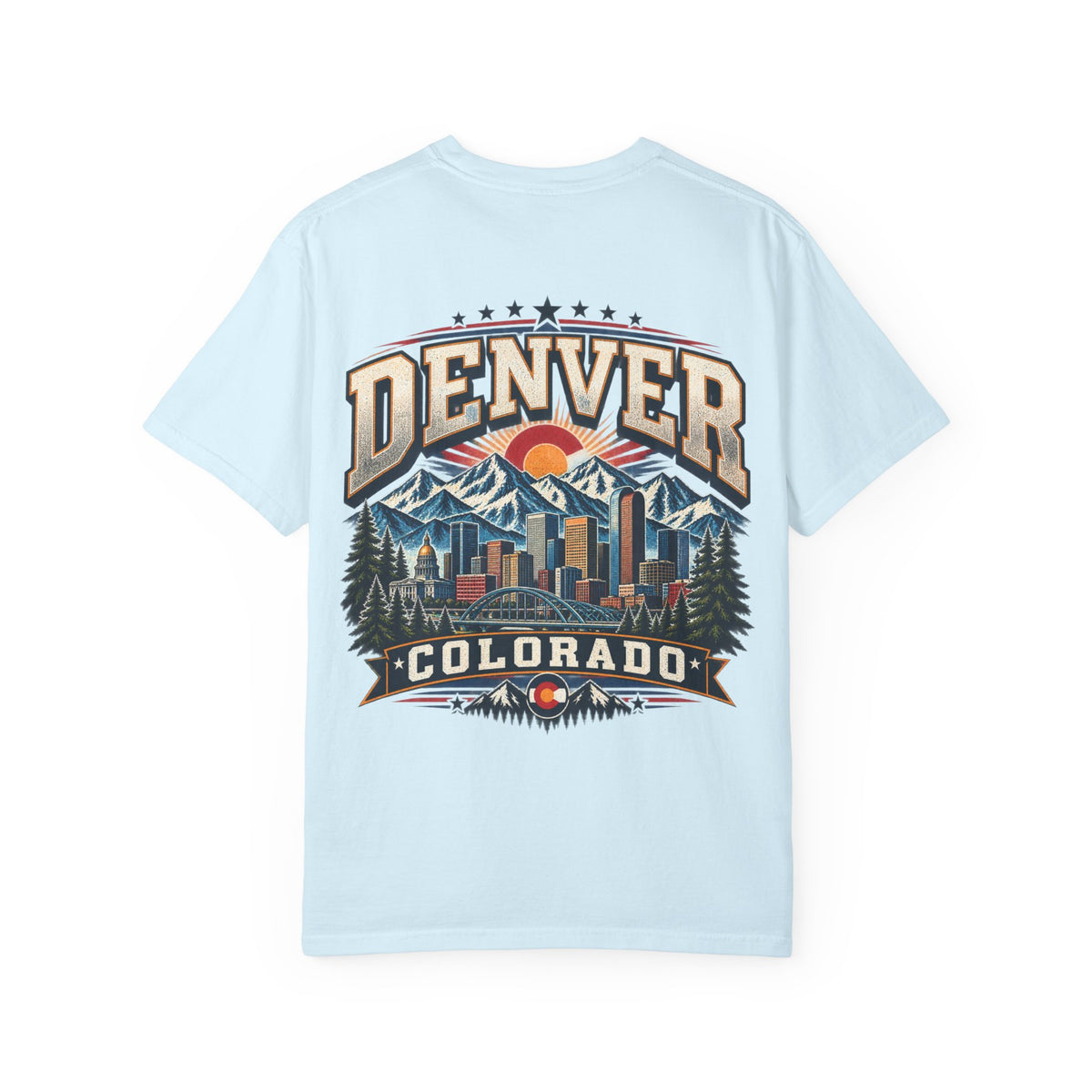 Denver Colorado  Unisex Comfort Color 1717 Streetwear Graphic Tee