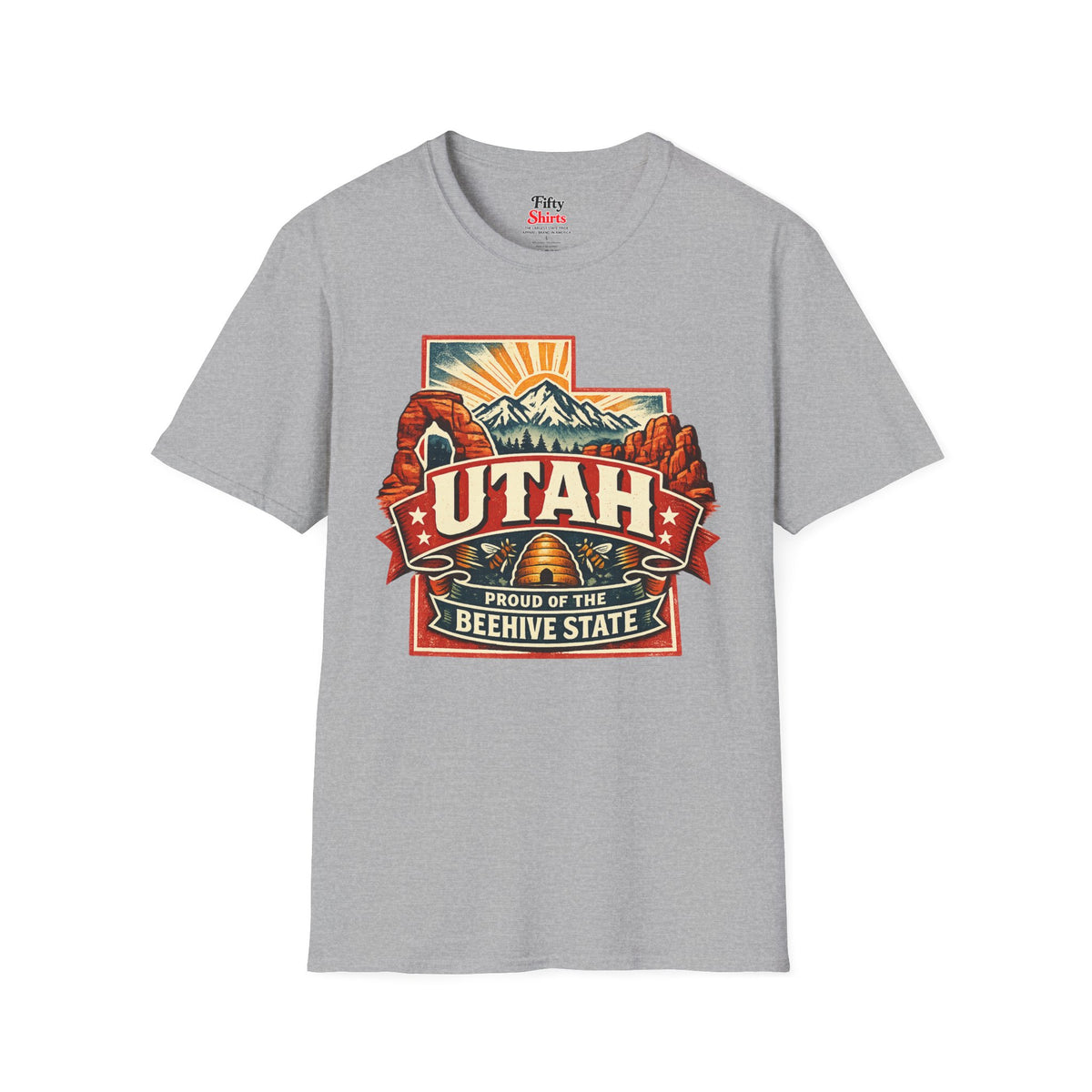 Utah State Pride Unisex Softstyle T Shirt State Pride Graphic Tee Collections FS03