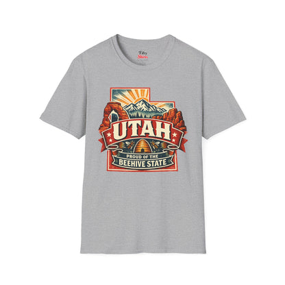 Utah State Pride Unisex Softstyle T Shirt State Pride Graphic Tee Collections FS03