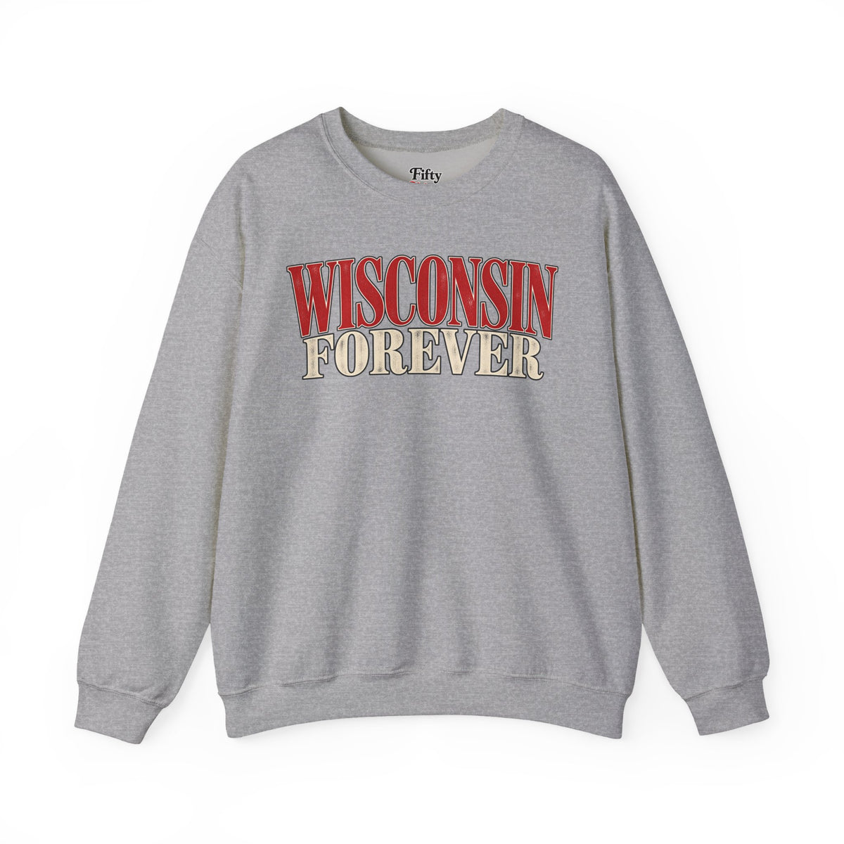 Wisconsin Forever Unisex Crewneck Sweatshirt State Name Graphic