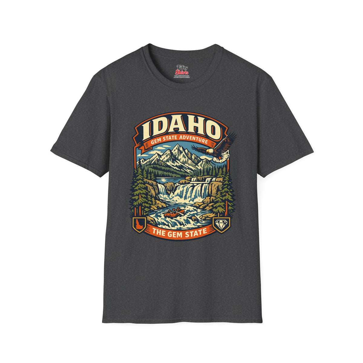 Idaho Gem State Adventure Unisex Softstyle T Shirt State Pride Graphic Tee Collections FS03