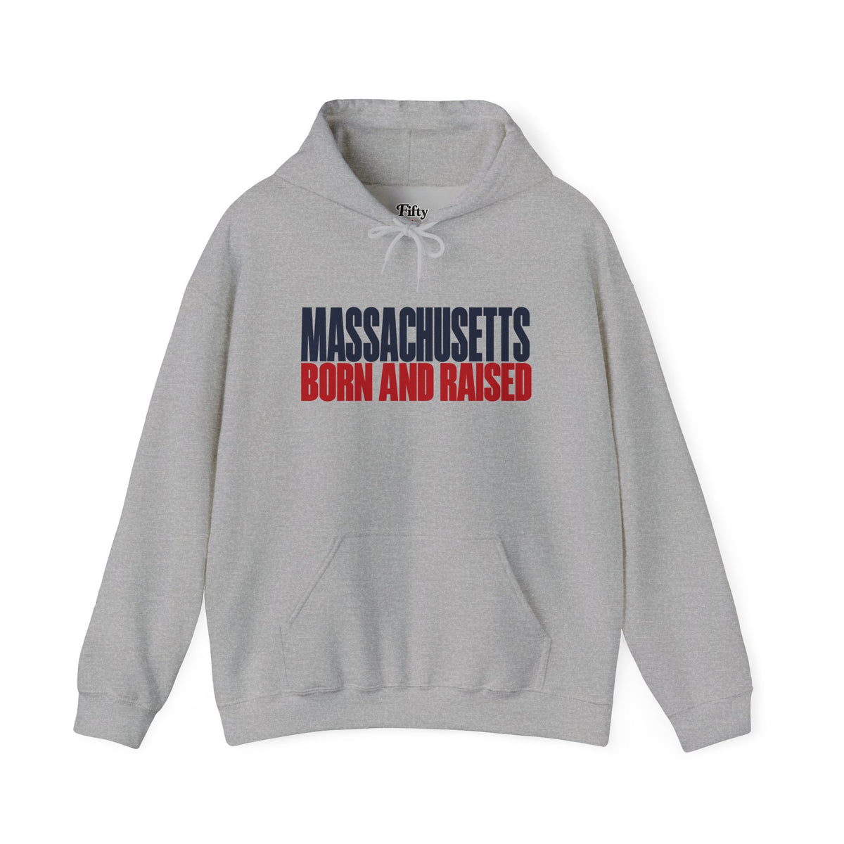 Massachusetts Born and Raised Modern Streetwear Unisex Hoodie Graphic