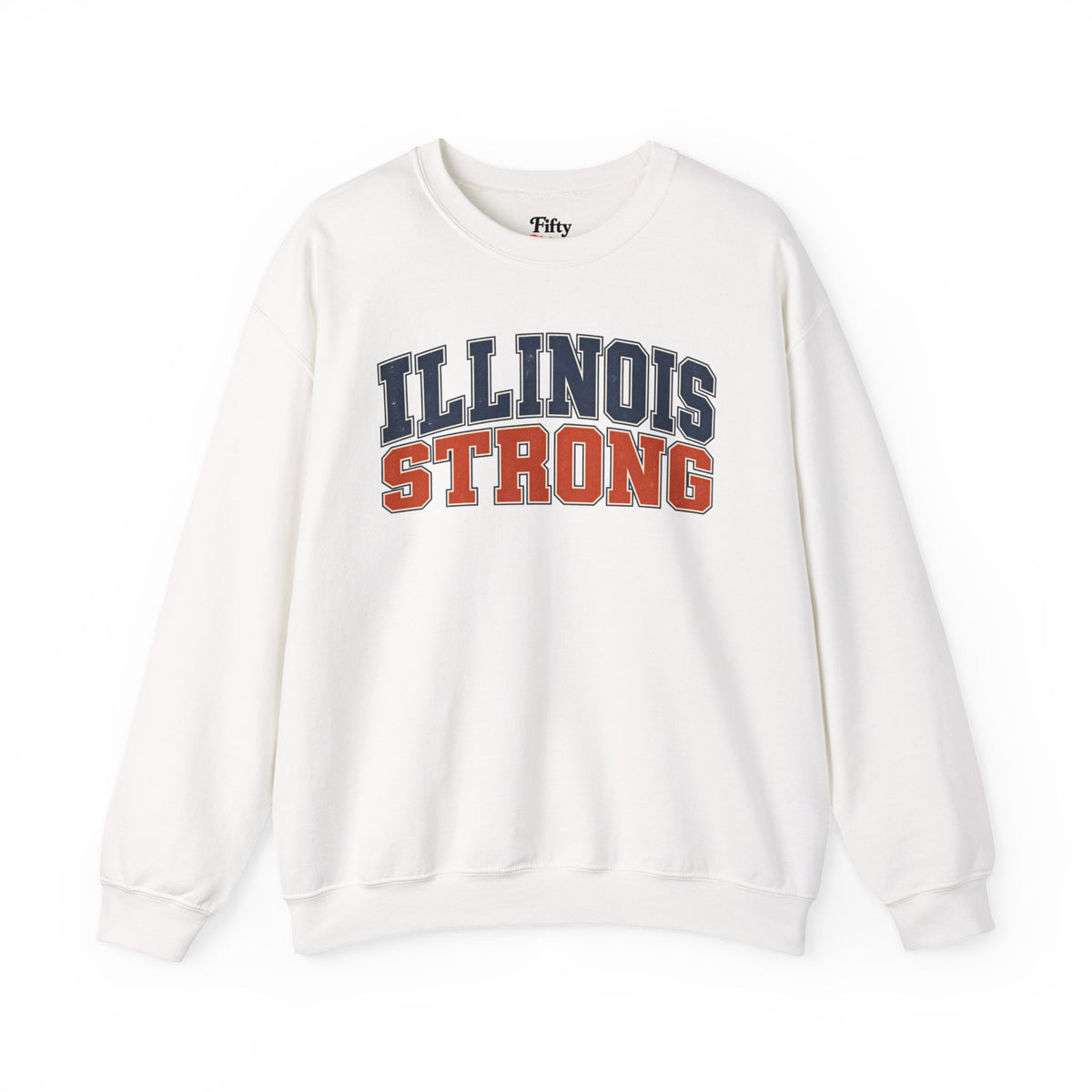 Illinois Strong Unisex Crewneck Sweatshirt State Name Graphic