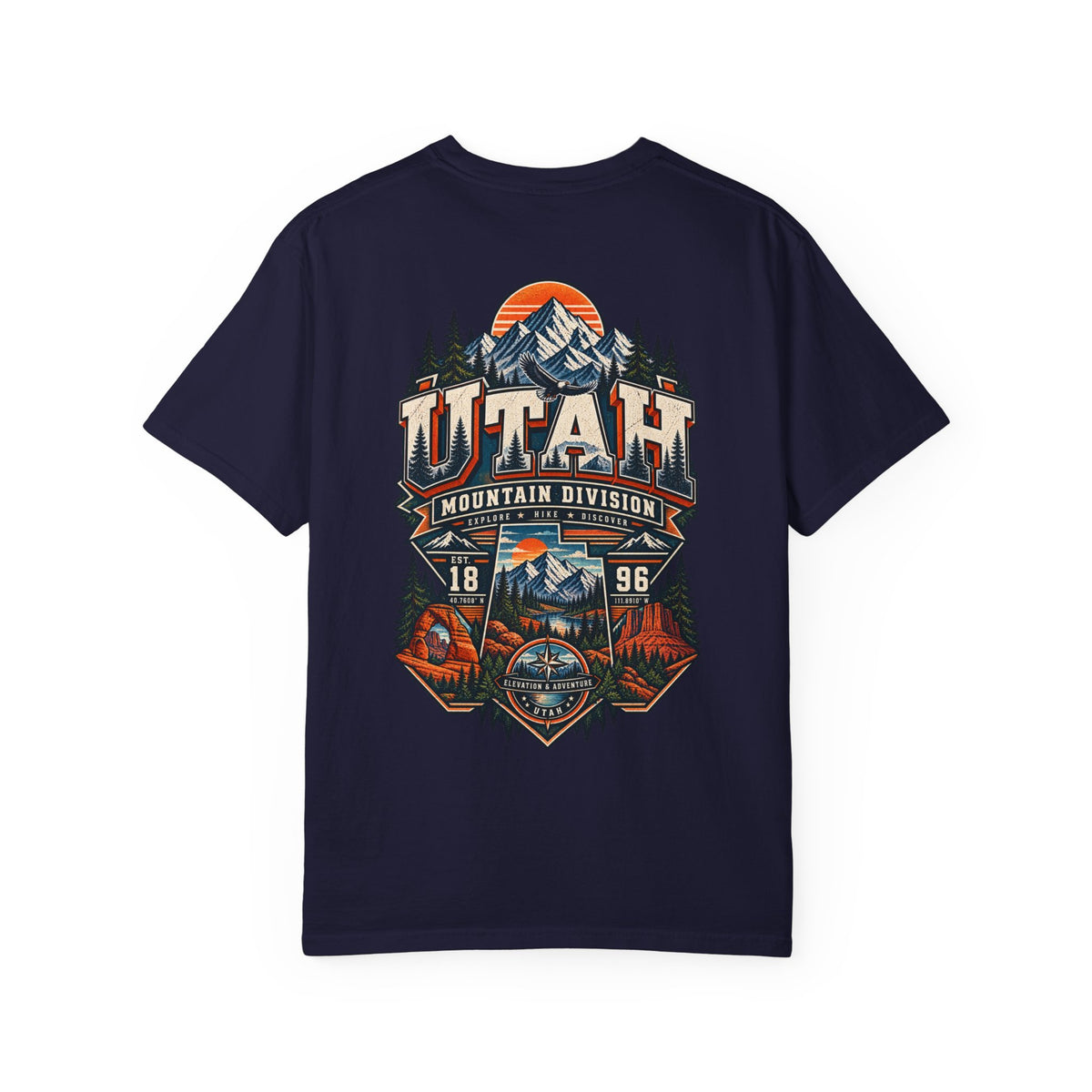 Utah Mountain Division Unisex Comfort Color 1717 Streetwear Graphic Tee