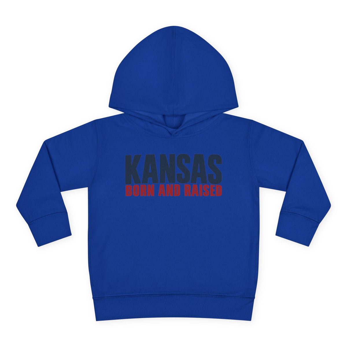 Kansas Born and Raised Modern Heritage Unisex Toddler Pullover Fleece Hoodie