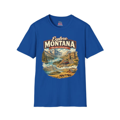 Explore Montana Unisex Softstyle T Shirt State Pride Graphic Tee Collections FS03