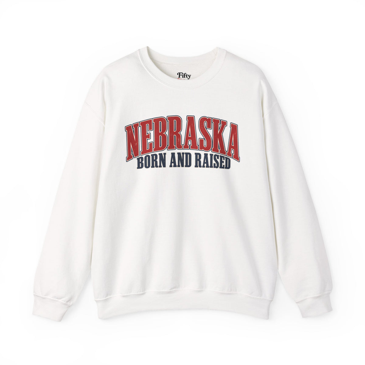 Nebraska Born and Raised Premium Heritage Label Unisex Sweatshirt Graphic