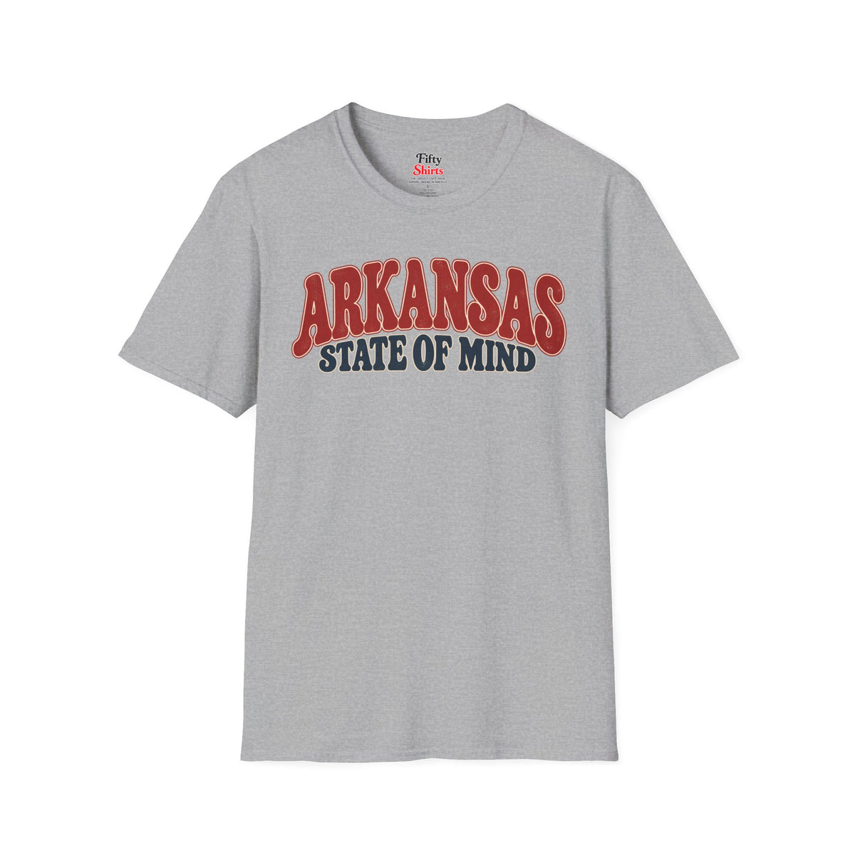 Arkansas State of Mind Unisex Softstyle T Shirt State Name Graphic Tee