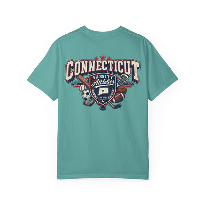 Connecticut Varsity Athletics  Unisex Comfort Color 1717 Streetwear Graphic Tee