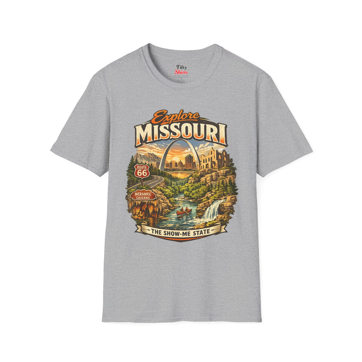 Explore Missouri Unisex Softstyle T Shirt State Pride Graphic Tee Collections FS03