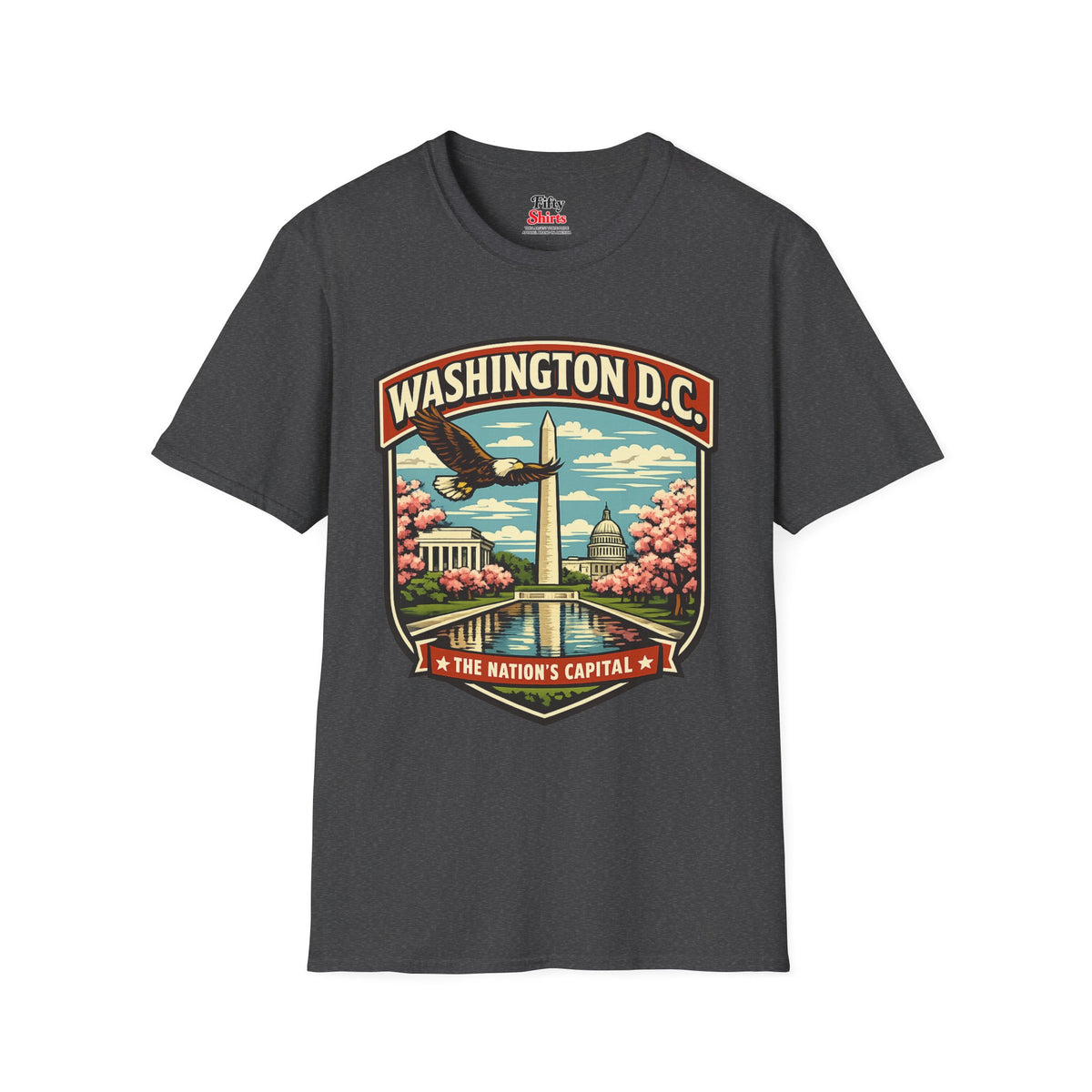 Washington D.C. Nation Capital Adventure Unisex Softstyle T Shirt State Pride Graphic Tee Collections FS03