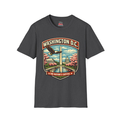 Washington D.C. Nation Capital Adventure Unisex Softstyle T Shirt State Pride Graphic Tee Collections FS03