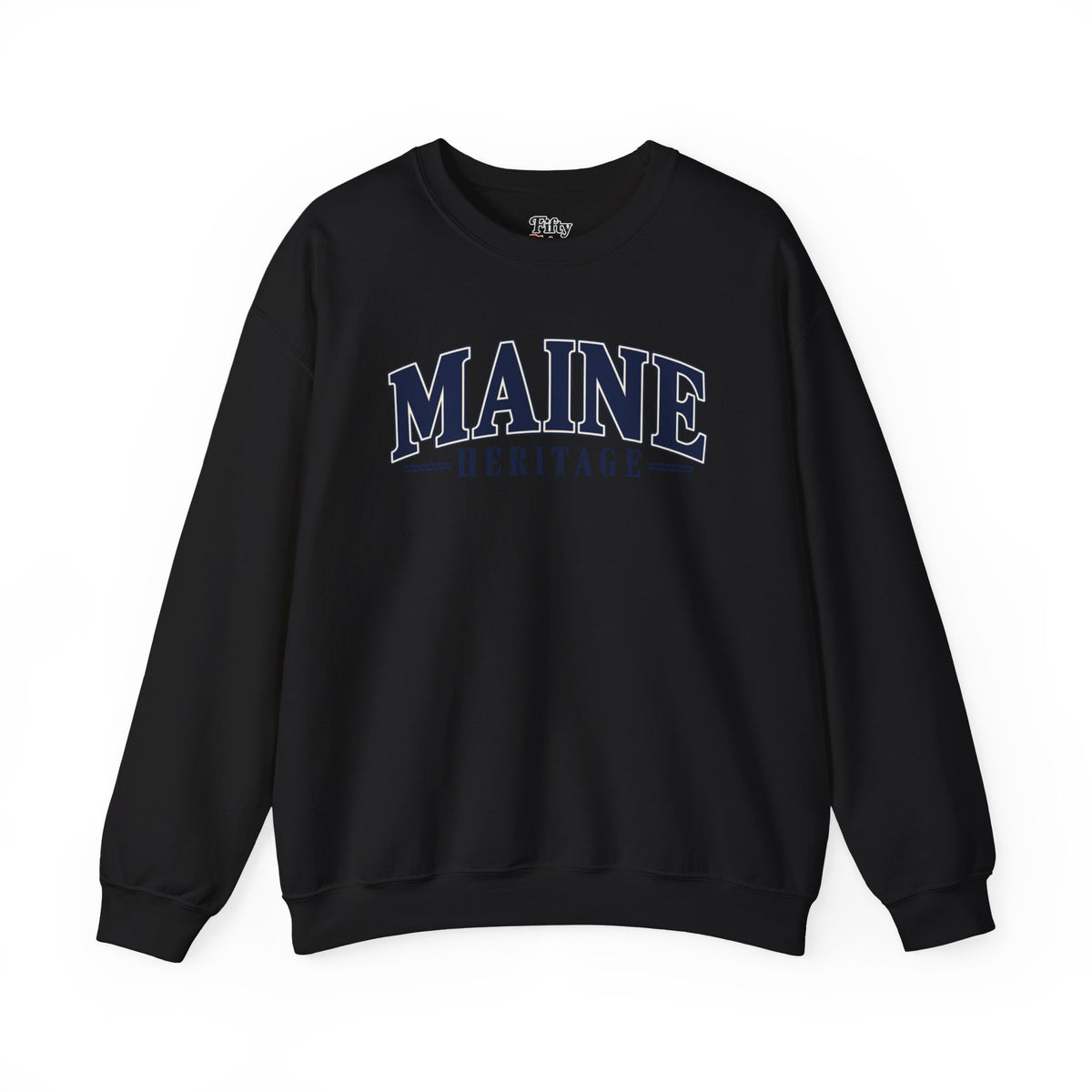 Maine Heritage Unisex Crewneck Sweatshirt State Name Graphic