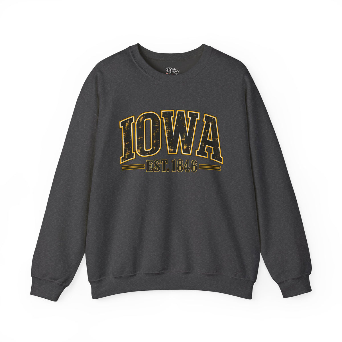 Iowa Est 1846 Unisex Crewneck Sweatshirt State Name Graphic