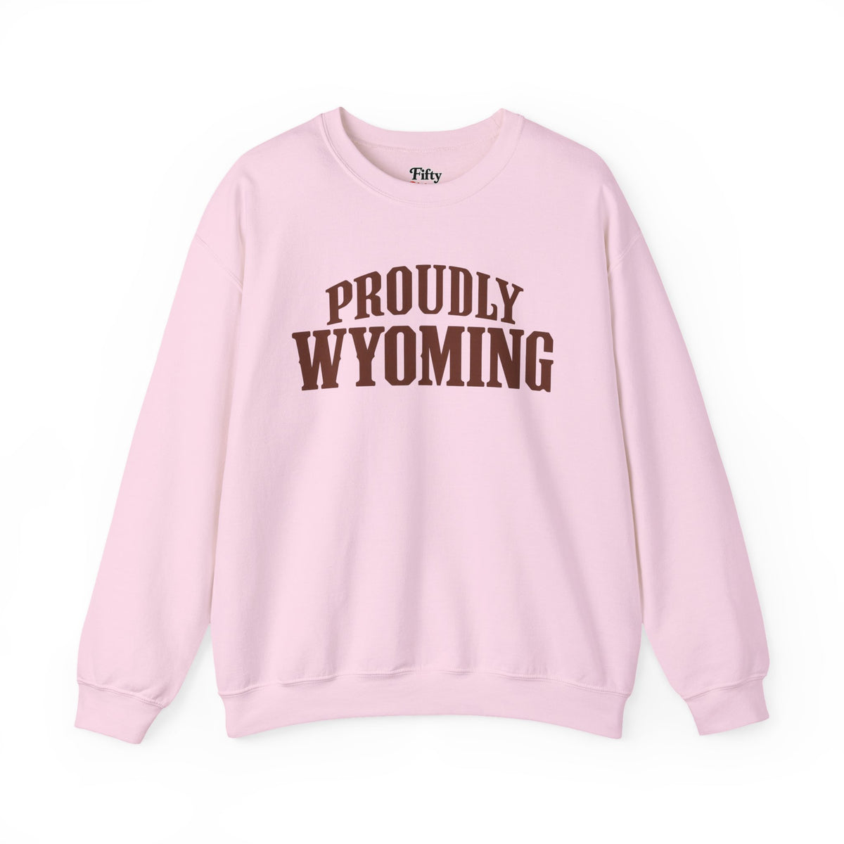 Proudly Wyoming Unisex Crewneck Sweatshirt State Name Graphic
