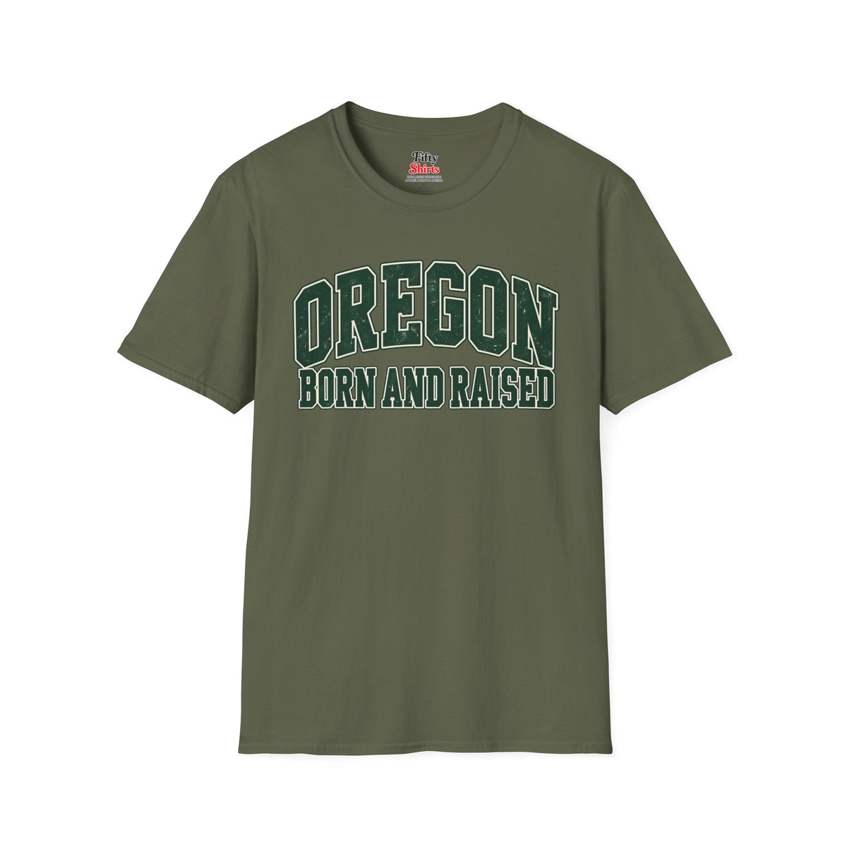 Oregon Born and Raised Unisex Softstyle T Shirt State Name Graphic Tee