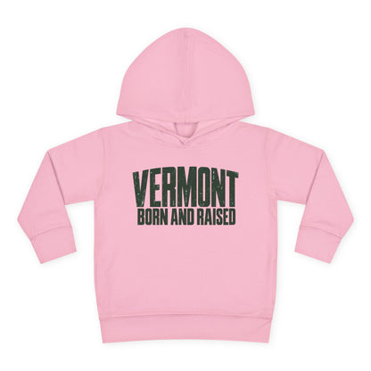 Vermont Born and Raised Modern New England Streetwear Unisex Toddler Pullover Fleece Hoodie