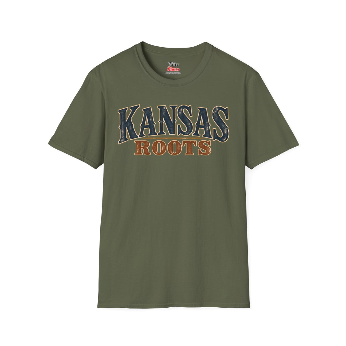 Kansas Roots Unisex Softstyle T Shirt State Name Graphic Tee