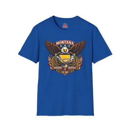 Montana Americana Eagle Unisex Softstyle T Shirt State Pride Graphic Tee Collections FS03