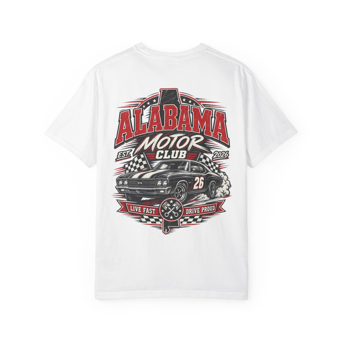 Alabama Motor Club Unisex Comfort Color 1717 Streetwear Graphic Tee