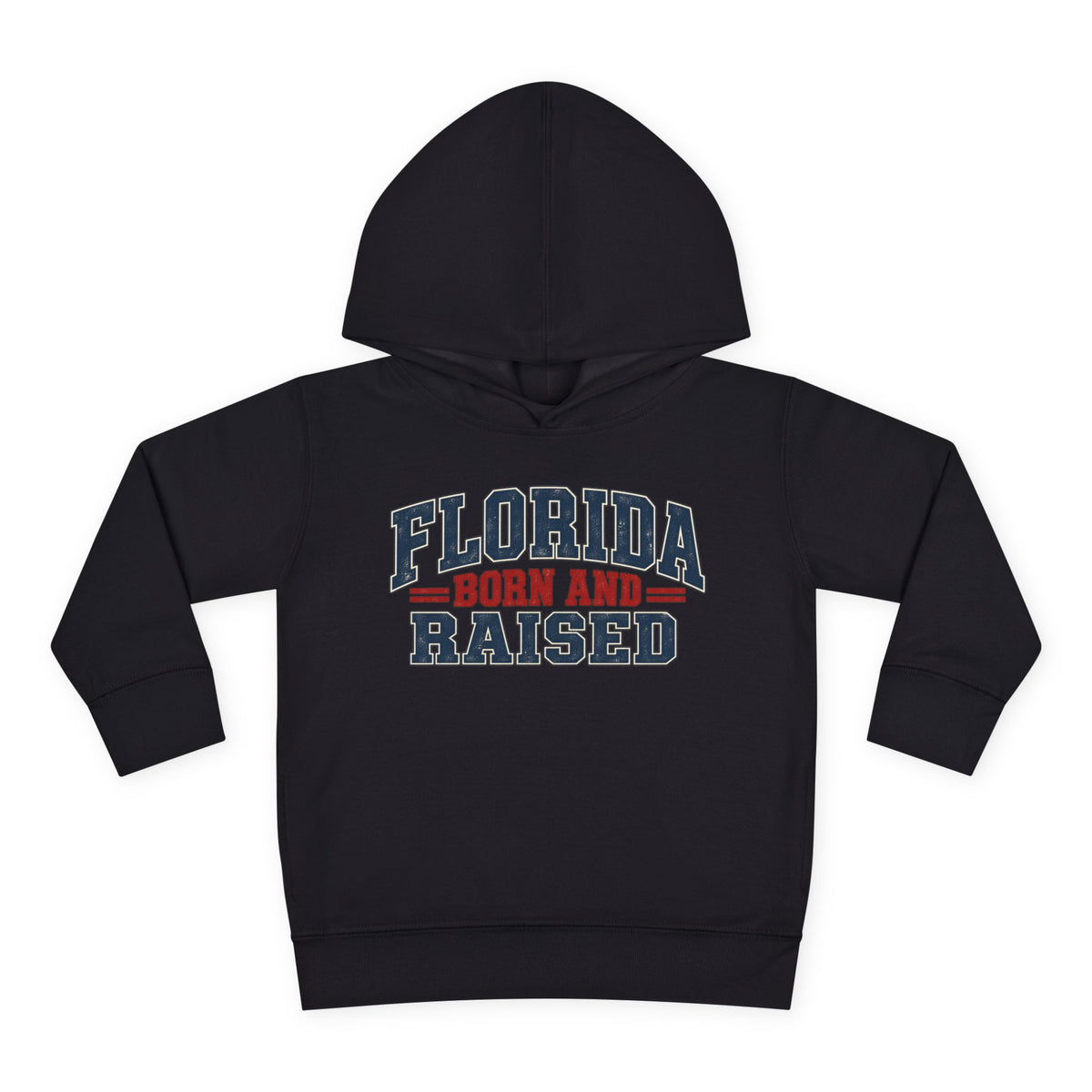 Florida Born and Raised Rustic Americana Unisex Toddler Pullover Fleece Hoodie